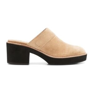 Eileen Fisher Tan Suede Women's Mules
